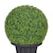 3ft. Single Ball Topiary Boxwood Artificial Tree in Decorative Urn